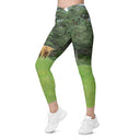 leggings - crossover waist-God's Creatures: Highland Cattle Leggings Crossover Waist with Pockets-5-images on me