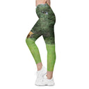 leggings - crossover waist-God's Creatures: Highland Cattle Leggings Crossover Waist with Pockets-6-images on me