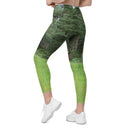 leggings - crossover waist-God's Creatures: Highland Cattle Leggings Crossover Waist with Pockets-7-images on me