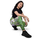 Nature: Historic Scottish Highland Castle Garden Flowers Leggings Crossover Waist with Pockets - images on me