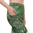 leggings - crossover waist-Nature: Legendary Irish Castle Grounds Leggings Crossover Waist with Pockets-1-images on me