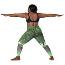 leggings - crossover waist-Nature: Legendary Irish Castle Grounds Leggings Crossover Waist with Pockets-12-images on me