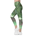 leggings - crossover waist-Nature: Legendary Irish Castle Grounds Leggings Crossover Waist with Pockets-5-images on me