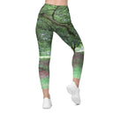 leggings - crossover waist-Nature: Legendary Irish Castle Grounds Leggings Crossover Waist with Pockets-6-images on me