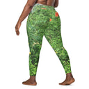 Nature: Loch Ness Poppies Leggings Crossover Waist with Pockets - images on me