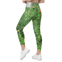 Nature: Loch Ness Poppies Leggings Crossover Waist with Pockets - images on me