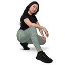 leggings - crossover waist-Sports Talk: Play Tennis Rackets Leggings Crossover Waist with Pockets-11-images on me