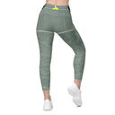 leggings - crossover waist-Sports Talk: Play Tennis Rackets Leggings Crossover Waist with Pockets-3-images on me