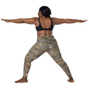 leggings - crossover waist-Vibe: Cliffs of Moher Nature's Pattern Leggings Crossover Waist with Pockets-14-images on me