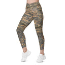 leggings - crossover waist-Vibe: Cliffs of Moher Nature's Pattern Leggings Crossover Waist with Pockets-4-images on me