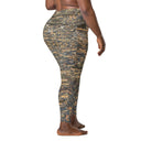 leggings - crossover waist-Vibe: Cliffs of Moher Nature's Pattern Leggings Crossover Waist with Pockets-9-images on me