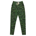Vibe: Historic Scottish Highland Castle Garden Hedge and Flowers Leggings Crossover Waist with Pockets - images on me