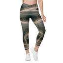 leggings - crossover waist-Vibe: Spiritual Incense Leggings Crossover Waist with Pockets-2-images on me