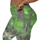 leggings - straight waist-Explore: Legendary Irish Castle Secret Path Leggings Straight Waist with Pockets-16-images on me