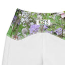 Nature: Historic Scottish Highland Castle Garden Flowers Leggings Straight Waist with Pockets - images on me
