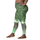 leggings - straight waist-Nature: Legendary Irish Castle Grounds Leggings Straight Waist with Pockets-11-images on me