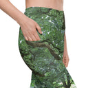 leggings - straight waist-Nature: Legendary Irish Castle Grounds Leggings Straight Waist with Pockets-14-images on me