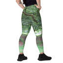leggings - straight waist-Nature: Legendary Irish Castle Grounds Leggings Straight Waist with Pockets-18-images on me
