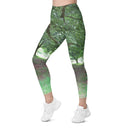 leggings - straight waist-Nature: Legendary Irish Castle Grounds Leggings Straight Waist with Pockets-4-images on me