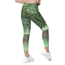 leggings - straight waist-Nature: Legendary Irish Castle Grounds Leggings Straight Waist with Pockets-5-images on me