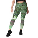 leggings - straight waist-Nature: Legendary Irish Castle Grounds Leggings Straight Waist with Pockets-8-images on me