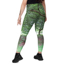 leggings - straight waist-Nature: Legendary Irish Castle Grounds Leggings Straight Waist with Pockets-9-images on me