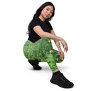leggings - straight waist-Nature: Loch Ness Poppies Leggings Straight Waist with Pockets-12-images on me