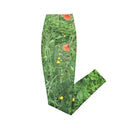 leggings - straight waist-Nature: Loch Ness Poppies Leggings Straight Waist with Pockets-13-images on me