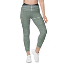 leggings - straight waist-Sports Talk: Play Tennis Rackets Leggings Straight Waist with Pockets-1-images on me