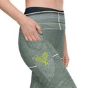 leggings - straight waist-Sports Talk: Play Tennis Rackets Leggings Straight Waist with Pockets-11-images on me