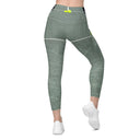 leggings - straight waist-Sports Talk: Play Tennis Rackets Leggings Straight Waist with Pockets-3-images on me