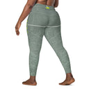 leggings - straight waist-Sports Talk: Play Tennis Rackets Leggings Straight Waist with Pockets-7-images on me