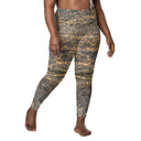 leggings - straight waist-Vibe: Cliffs of Moher Nature's Pattern Leggings Straight Waist with Pockets-10-images on me