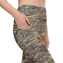 leggings - straight waist-Vibe: Cliffs of Moher Nature's Pattern Leggings Straight Waist with Pockets-11-images on me