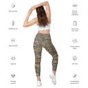 leggings - straight waist-Vibe: Cliffs of Moher Nature's Pattern Leggings Straight Waist with Pockets-13-images on me