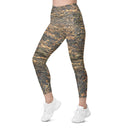 leggings - straight waist-Vibe: Cliffs of Moher Nature's Pattern Leggings Straight Waist with Pockets-4-images on me