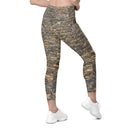 leggings - straight waist-Vibe: Cliffs of Moher Nature's Pattern Leggings Straight Waist with Pockets-5-images on me