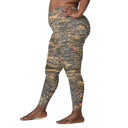 leggings - straight waist-Vibe: Cliffs of Moher Nature's Pattern Leggings Straight Waist with Pockets-9-images on me