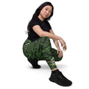 Vibe: Historic Scottish Highland Castle Garden Hedge and Flowers Leggings Straight Waist with Pockets - images on me