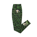 Vibe: Historic Scottish Highland Castle Garden Hedge and Flowers Leggings Straight Waist with Pockets - images on me