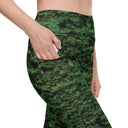Vibe: Historic Scottish Highland Castle Garden Hedge and Flowers Leggings Straight Waist with Pockets - images on me