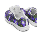 Tongue view of men’s sneakers featuring Castle Lobelias floral print captured at Dromoland Castle, County Clare, Ireland