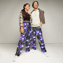 pants - wide-leg joggers-Nature: Irish Noble's Castle Lobelias Unisex Wide-leg Joggers-2-images on me
