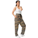 pants - wide-leg joggers-Vibe: Cliffs of Moher Nature's Pattern Unisex Wide-leg Joggers-10-images on me