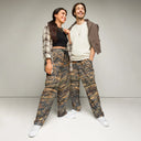 pants - wide-leg joggers-Vibe: Cliffs of Moher Nature's Pattern Unisex Wide-leg Joggers-2-images on me