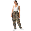 pants - wide-leg joggers-Vibe: Cliffs of Moher Nature's Pattern Unisex Wide-leg Joggers-8-images on me