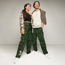 pants - wide-leg joggers-Vibe: Historic Scottish Highland Castle Garden Hedge and Flowers Unisex Wide-leg Joggers-4-images on me