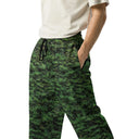 pants - wide-leg joggers-Vibe: Historic Scottish Highland Castle Hedge Unisex Wide-leg Joggers-1-images on me