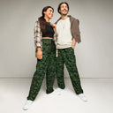 pants - wide-leg joggers-Vibe: Historic Scottish Highland Castle Hedge Unisex Wide-leg Joggers-2-images on me