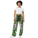 pants - wide-leg lightweight-Nature: Historic Scottish Highland Castle Garden Flowers Unisex Wide-leg Pants-7-images on me